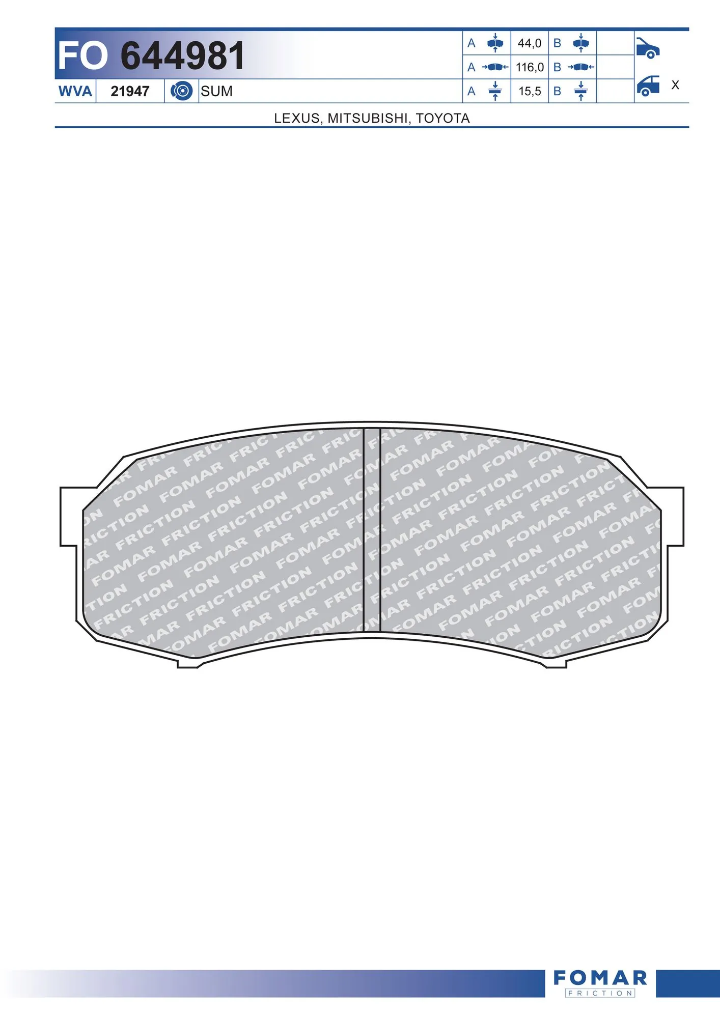 Brake Pad Set, disc brake